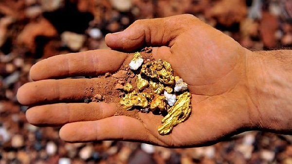 Полезные ископаемые. Самородок золота/кварца (3/4 унций).